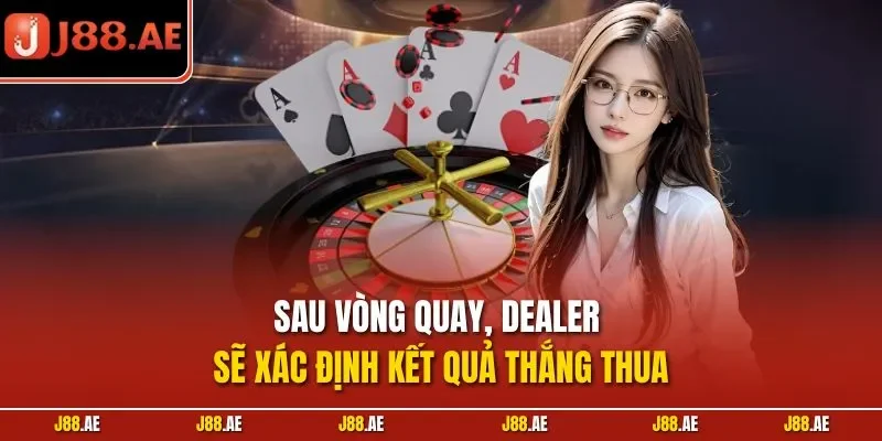 Sau vòng quay, Dealer sẽ xác định kết quả thắng thua